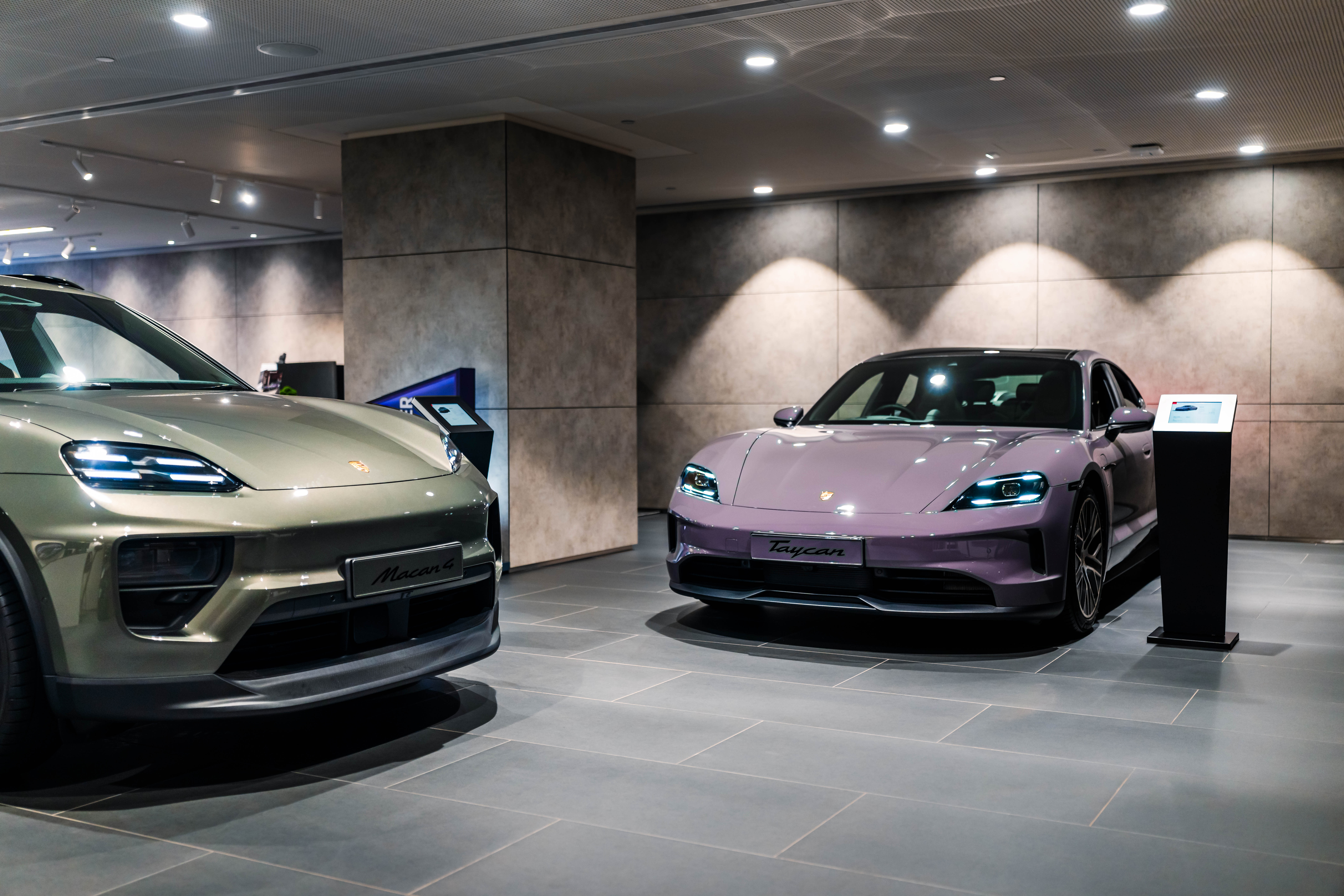 Exclusive showcase of the all-new electric Macan and the new Taycan in the showroom